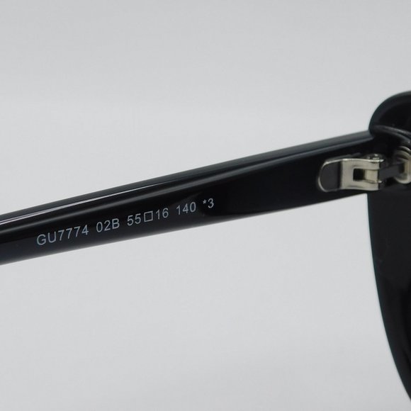 BRAND NEW GUESS GU7774 02B MATTE BLACK GREY CAT EYE WOMEN'S Sunglasses 5… - Picture 8 of 9